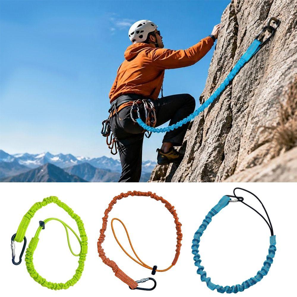 5 Farben Sicherheits-Bungee-Leine mit Karabinerhaken Werkzeug für Arbeiten in der Höhe Kletterzubehör