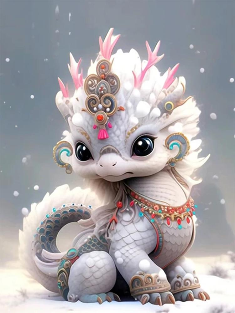 New Arrival Diamond Painting Cross Stitch Kit Cartoon Dragon Baby 5D DIY Diamond Embroidery Mosaic Rhinestone Home Decoration