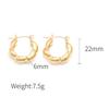 Wind Personality Versatile Ear Buckle Women'S Senior Sense 18K Electroplated Gold Twist Kink Earrings