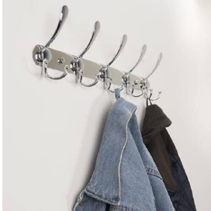 Design Of Hanging Stainless Steel Hangers With Wall Mounted Clothes Hats Hooks