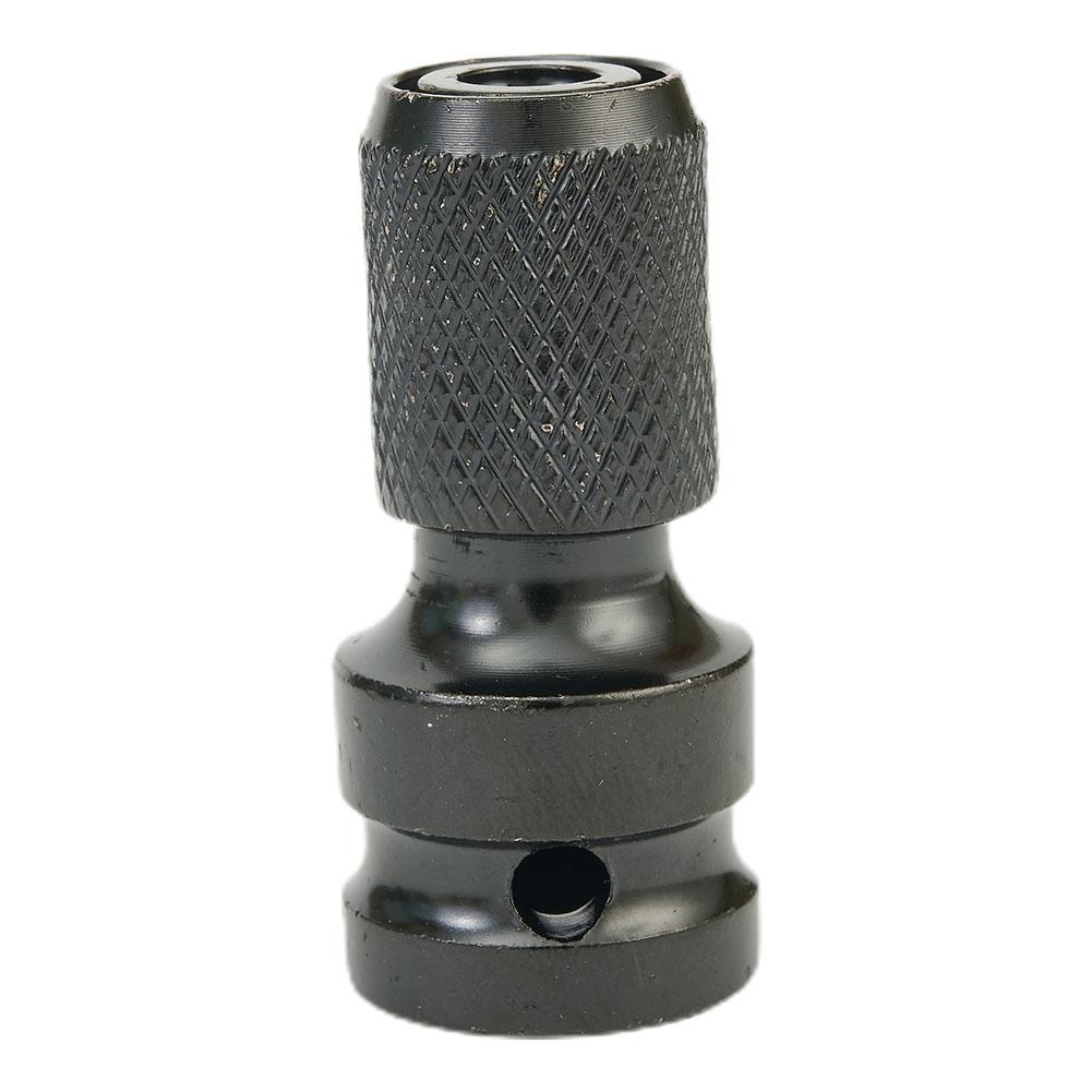 Kit Drill Bit Chuck Adapters 2Pcs Set 1/2 Square Drive To 1/4 Hex Shank