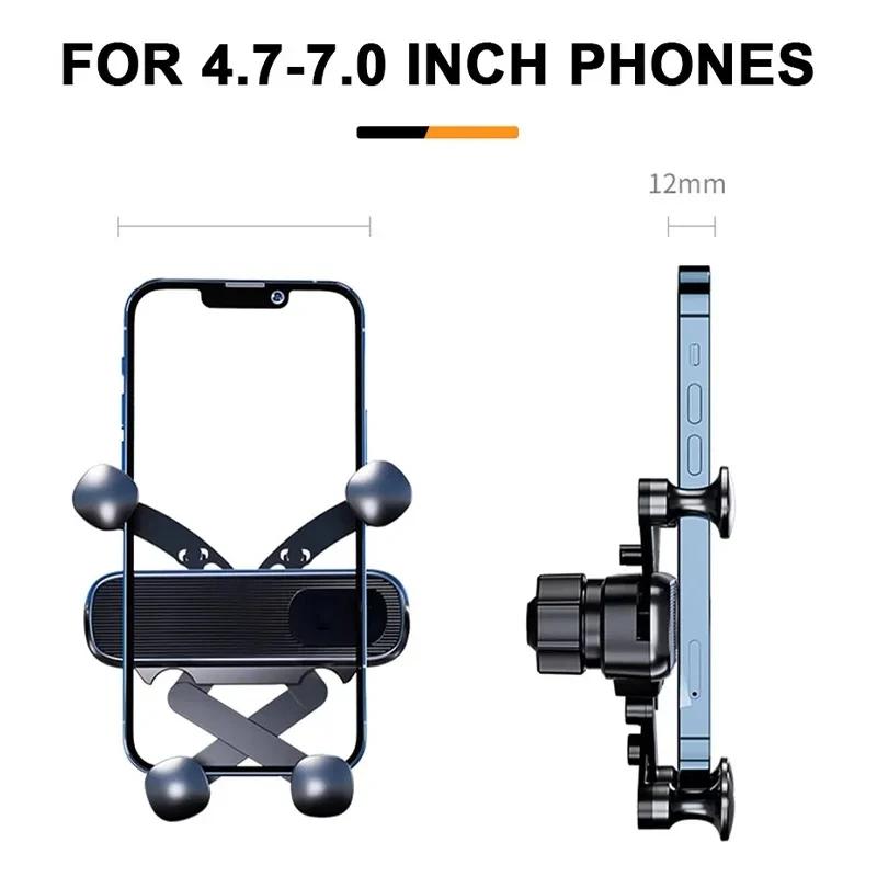 New Car Phone Holder Auto Air Vents Clip Mount Stand Extension Rod 360° Rotate Gravity Car Phone Holder Bracket GPS Support