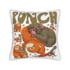 Punch Monkey Cute Pillowcase Printing Fabric Cushion Cover Decorative Throw Pillow Case Cover Home Square 45*45Cm