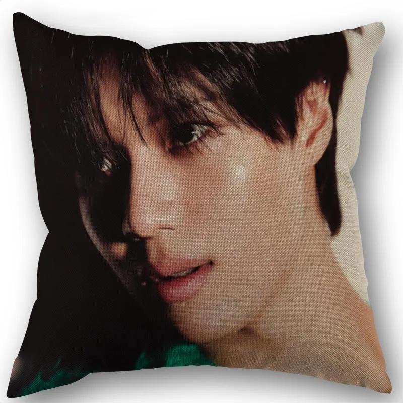 Taemin Kpop Star Pillowcase High Quality Home Textile Cotton Linen Fabric 45x45cm One Side Decoration Pillow Cover New 0519