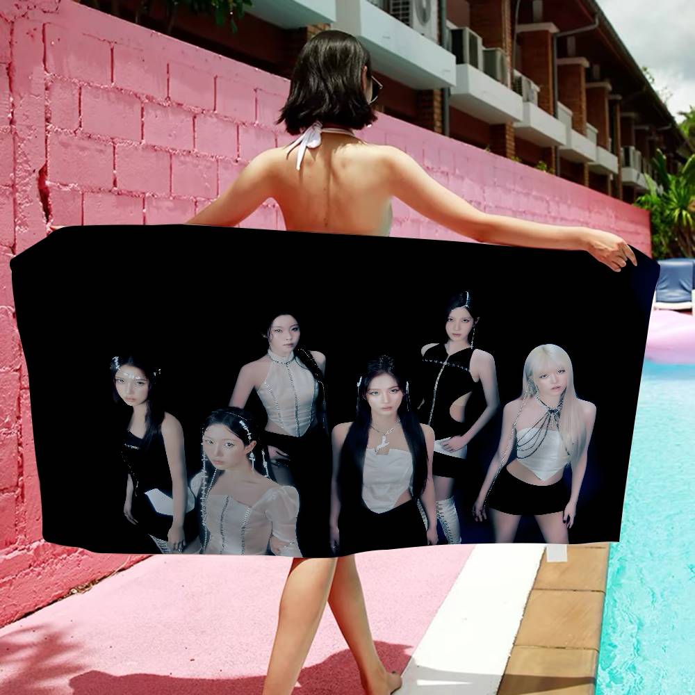 Girlgroup Unique N-NMIXX Beach Towel Colorful Bath Towels For Girl Microfiber Quick Dry Sand Free Beach Yoga Spa Gym Pool