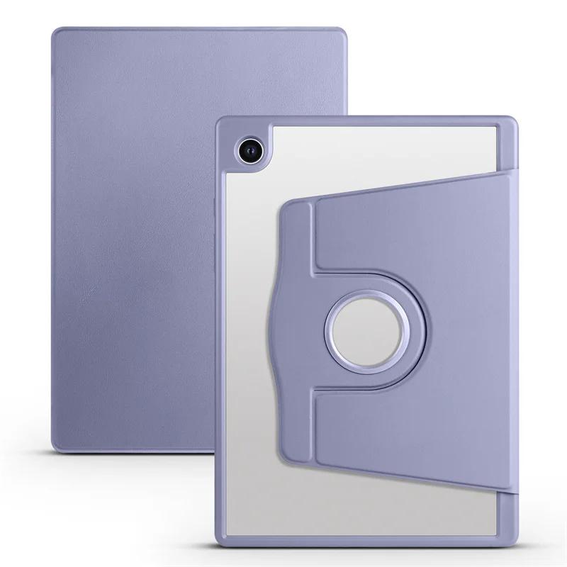 Für Samsung Galaxy Tab A9 Plus Hülle, 360 Grad drehbar, transparente harte PC-Rückseite, Tablet für Samsung Tab A9 Plus Hülle mit Stifthalter