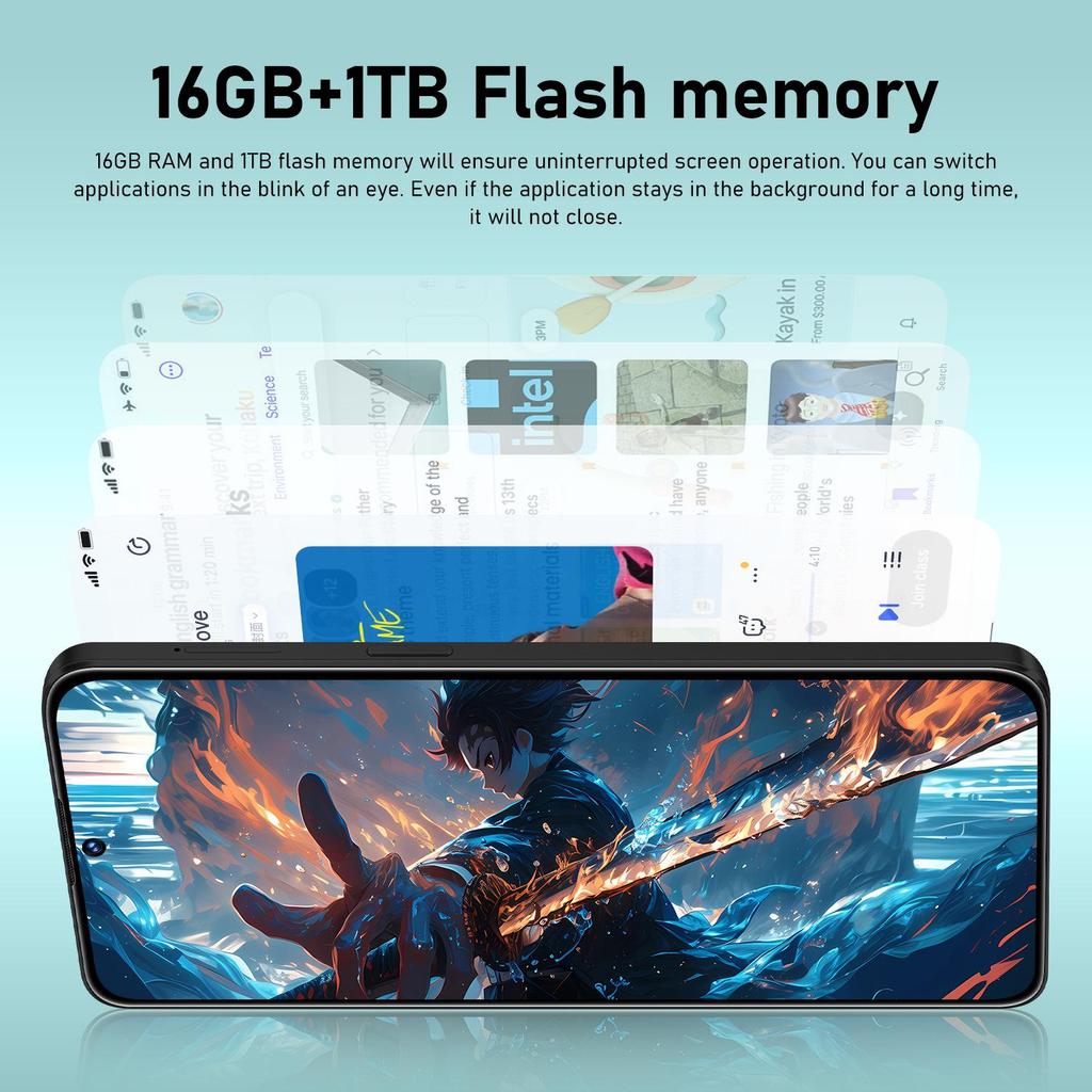 M7Plus 16GB+1TB Android Smartphone: 7.3" Large Full Screen, Dual SIM/Standby, Dropship Compatible