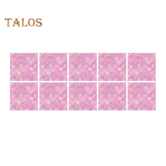 TDStore 10Pcs DIY Decro Self Adhesive Waterproof Marble Crystal Film Tile Wall Stickers