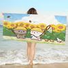 Peach and Goma Anime Beach Swimming Towel Soft Absorbent Washcloth Children's Gifts for Kids Travel Camping Gym