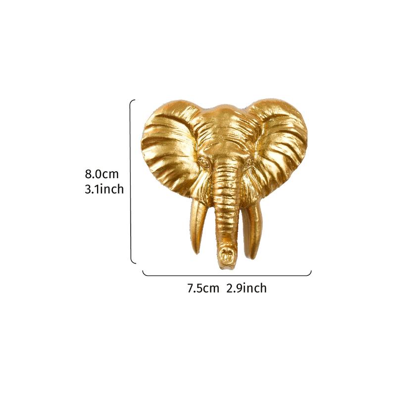 Lion Elephant Light Switch Decoration Resin Figurine Self-Adhesive Detachable Wall Sticker Switch Ornament Home Decor