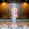 Elegant Wood Nutcrackers Ornament Stylish 50CM Nutcrackers Figure Decoration from Candy Series for Desk or Mantels