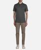 PANICALE Charcoal Striped Short Sleeve Polo Shirt