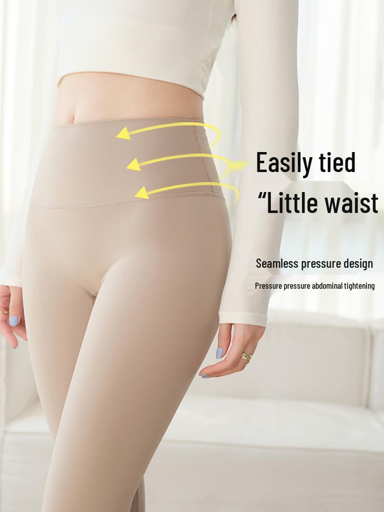 Damen High-Waist Bauchkontrolle Tasche Haifischhaut Leggings: Frühlings-/Herbst-Yogahosen, 9/10 Länge Radsport-Außenbekleidung