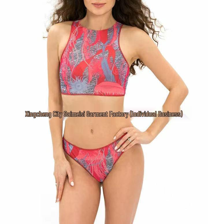 

European and American Women s One-Piece Training Swimsuit and Russian-Style Bikini for Beach and Seaside. M