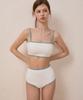 VIKINI VENDER Binding Simple High-Waisted Bikini - White