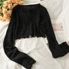 Sun Knit Cardigan for Women Tie Front Long Sleeve Sheer Mesh Beach