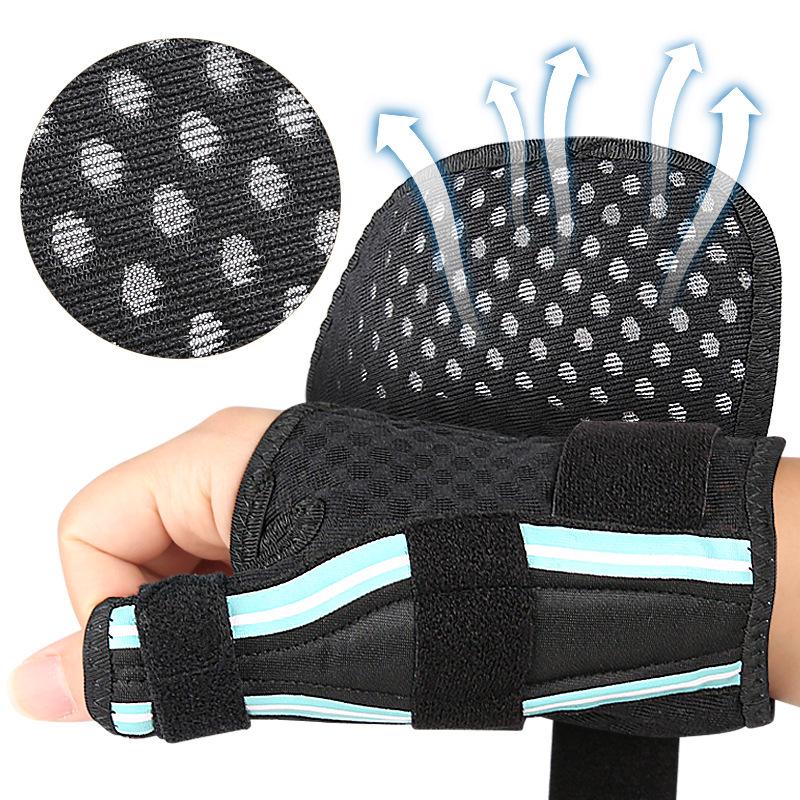 Breathable Double Thumb Support Brace with Magic Tape Compression