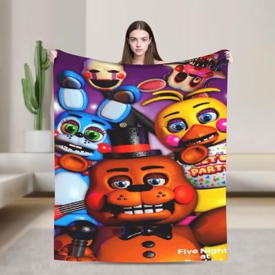 FNAF U Fredyho Bonnie Deky Hra Letadlo Cestování Flanelové Povlečení Přehozy Na Pohovku Křeslo Teplé Vlastní Kvalita Přehoz Dárek