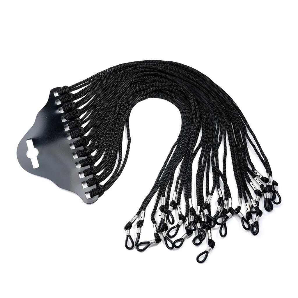 12pcs/Lot Multicolor Black  Nylon Glasses String Cord Holder Sunglasses for Eyeglasses Lanyard Neck Rope Strap