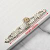 NAIERDI White Rose Flower Kitchen Cabinet Handles European Zinc Alloy Bronze Door Handles Drawer Knobs Furniture Hardware