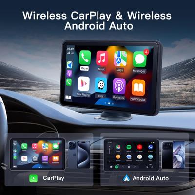 7 Zoll Universal-Carplay-Bildschirm für Auto, Full HD-Touchscreen mit Carplay, Android Auto-Navigation, FM, Bluetooth