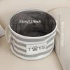 1pc-Foldable Striped Pet Toy Basket Dog Toy Storage Box with Woven Rope Handle Pet Storage Basket for Dog Toys and Accessories