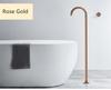 Tuqiu Brushed Gold Floor Mounted Bathtub Shower Faucet Black Bathtub Faucet Free Standing Bathroom Crane Bath Shower Mixer Tap