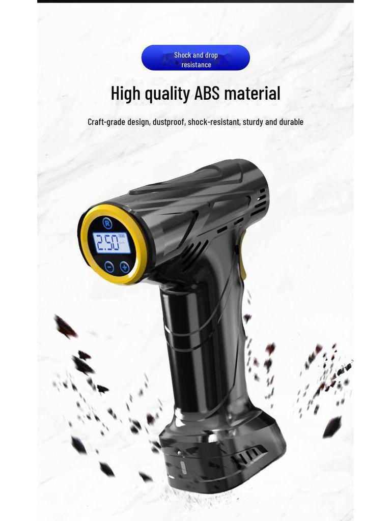 Tragbare kabellose Luftpumpe mit intelligentem Digitaldisplay für Autos und Fahrräder