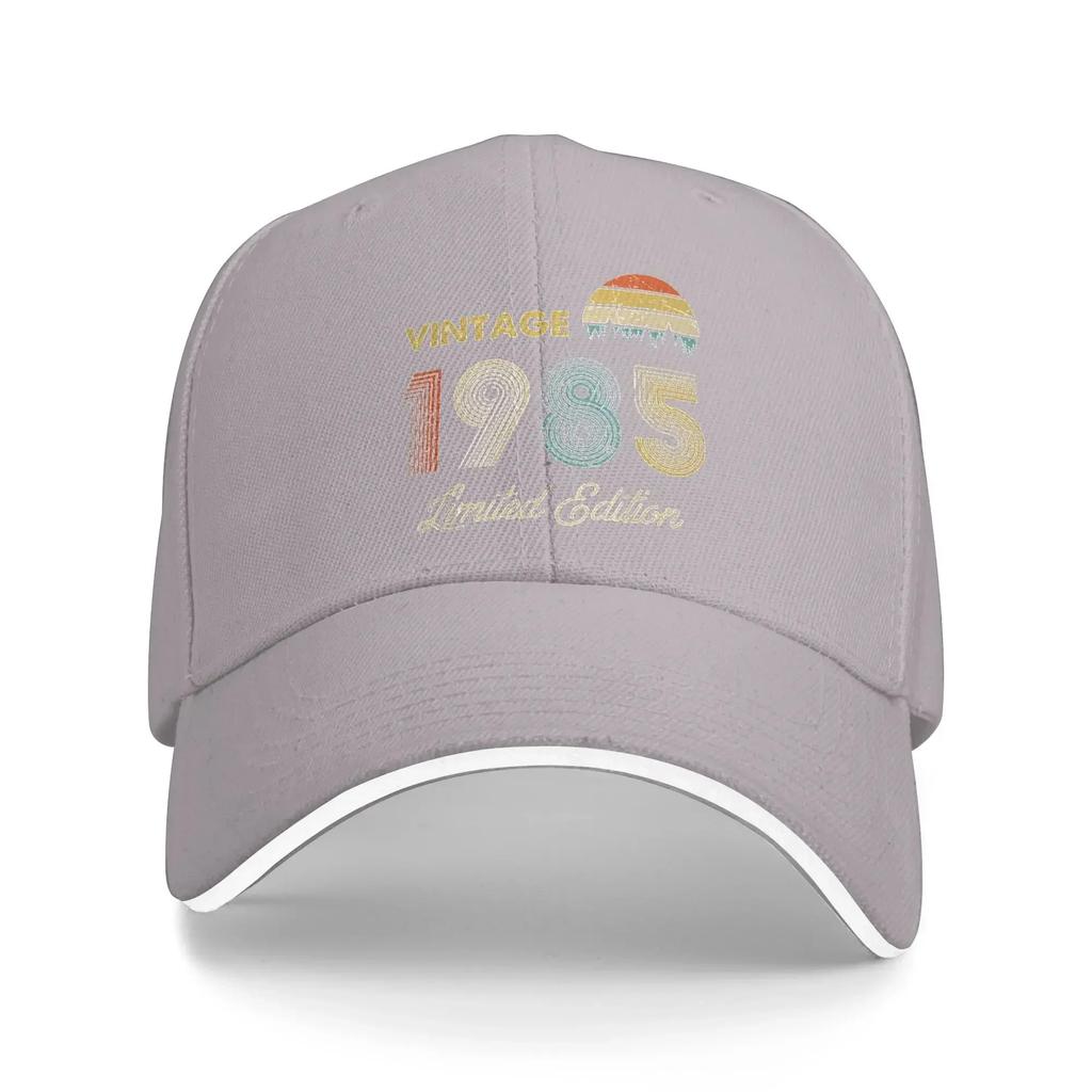 Unisex Vintage 1985 Made In 1985 Outdoor Hat Summer Adjustable Cap Casual Baseball Cap Fashion Sunscreen Sunshade
