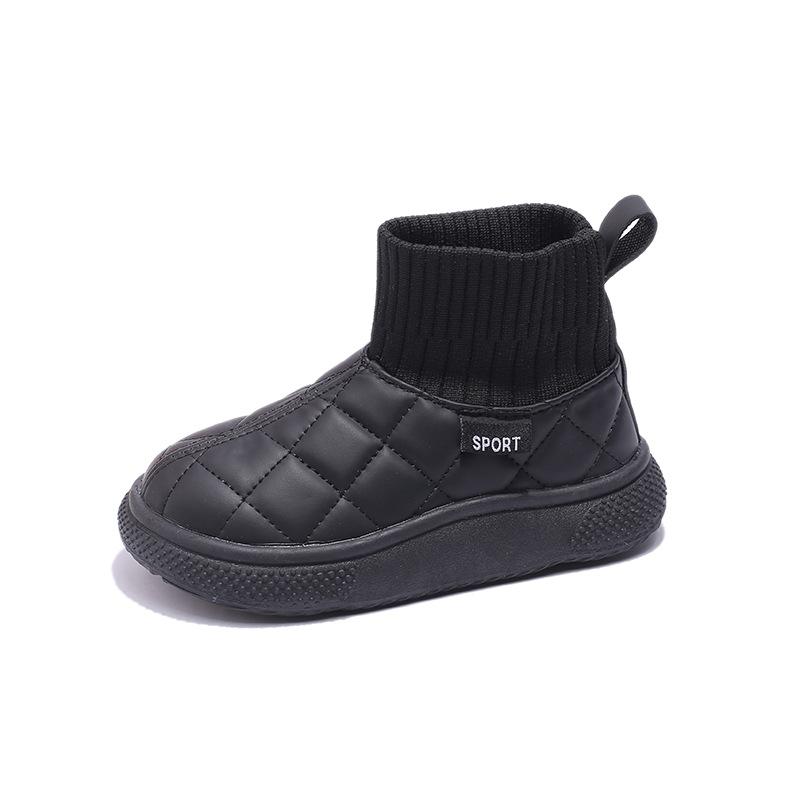 New Snow Boots Women's Winter Thick-soled Velvet Thermal Cotton Shoes Elastic Short Socks Boots Knitted Waterproof Boots