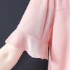 Chiffon Top Summer Women's Clothing To Cover The Stomach To Show Thin Short-sleeved T-shirt Large Size Loose Western-style Small Shirt