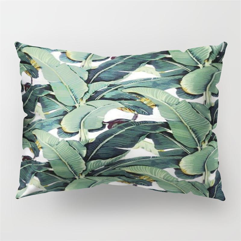30x50cm Tropical Plant Polyester Pillow Cases Sofa Chair Living Room Home Decoration Green Leaves Plant Sunflower Pillowcase