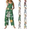 Dam Casual Ärmlös Påskprint Jumpsuit