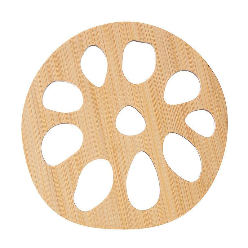 Creative Lotus Flower Drink Coasters Wooden Round Cup Mat Table Mat Tea Coffee Mug Placemat Home Decoration Kitchen Accessories