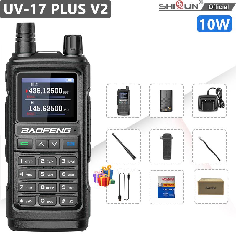 Baofeng UV 17 Walkie Talkie UV 17 PLUS V2 Tri-Band Tweerichtingsradio Type-C Oplader 999 Kanalen FM Draadloze Frequentie Kopieerfunctie UV 17 Pro V1 V2