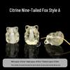 Natural Citrine Carving: Double Lotus, Nine-Tailed Fox, Rabbit, Gold-Swallowing Beast, Waking Lion - DIY Handmade Accessories