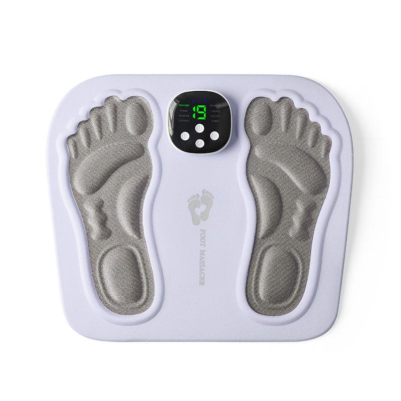 Умный 3D массажный коврик для ног Массажер для ног Улучшает кровообращение Массажер для ног Расслабляет мышцы Стройные ноги Перезаряжаемый коврик для ног белый