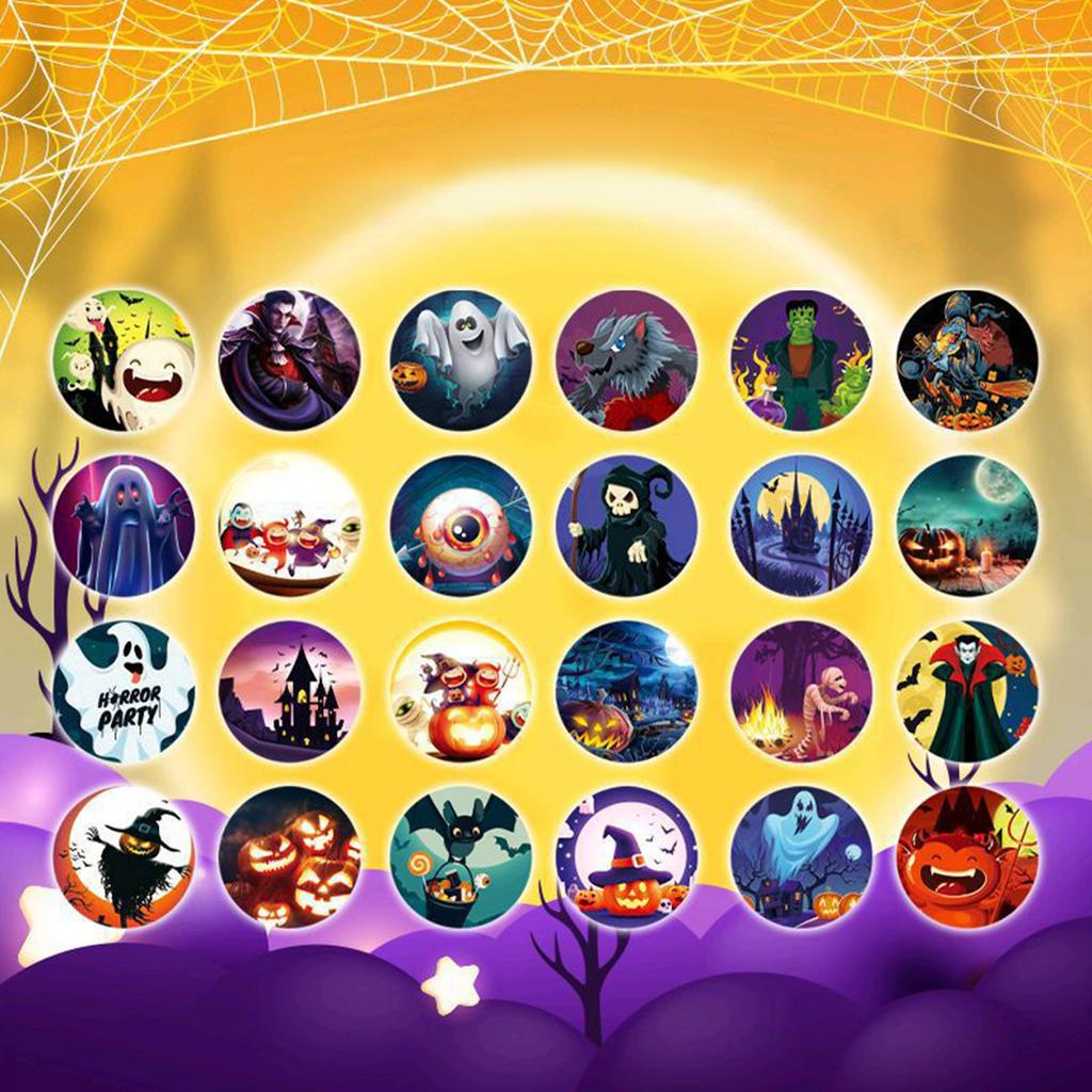 Flashlight Projector Lifelike 24 Kinds Of Design Horror Elements Such As Ghosts, Demons, Vampires, Bats, Halloween Toys Gifts