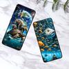 Cartoon Anime Turtle Elephant For Samsung A41 A35 A34 A33 A32 A25 A24 A23 A21s A06 A05 A04 A03 Note 10 20 Ultra 5G Black Case