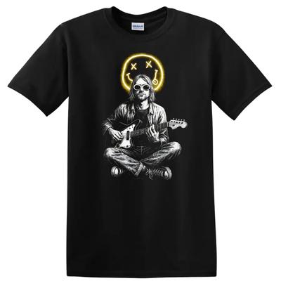 Retro Rock Guitarist T Shirt Vintage Music Legend Illustration Cool Tee