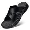 Men's Plus Size Cowhide Flip-Flops - Lightweight, Thick Sole, Summer Beach Sandals