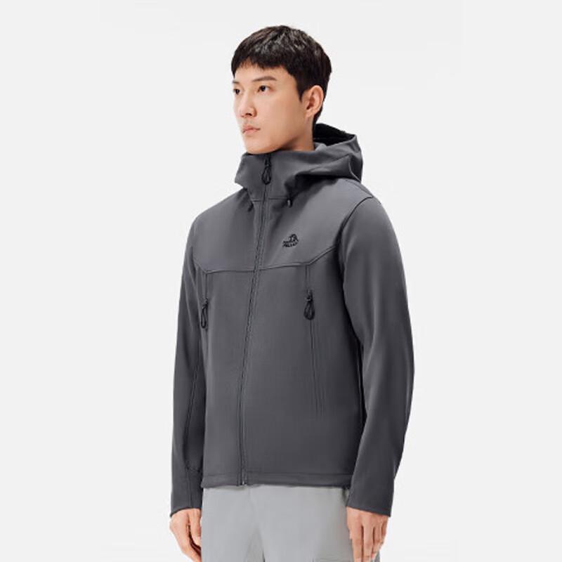 PELLIOT Men's Hooded Windproof Softshell Jacket