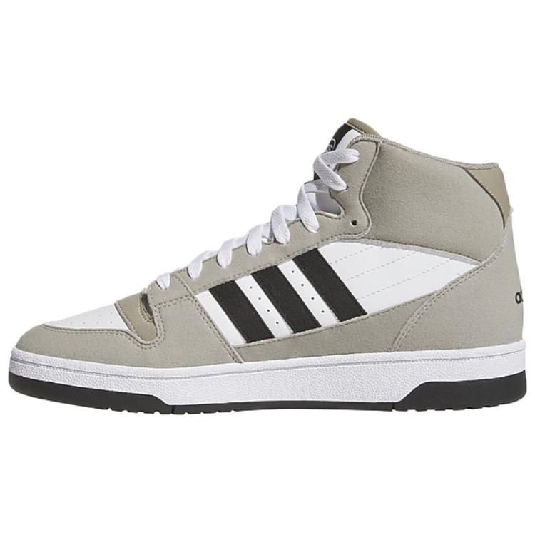 Adidas Break Start Comfortable Thin Sole Non-Slip Wear-Resistant Mid-Top Skate Shoes Unisex Sneakers Gray White Black JI3406