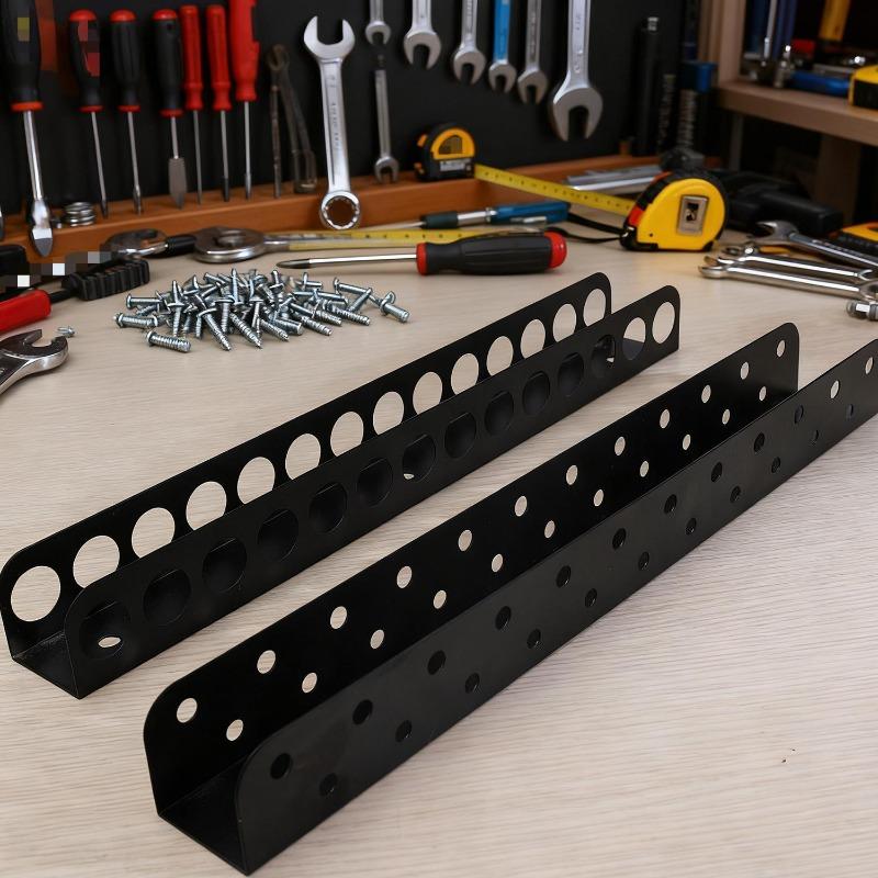 Multi-hole Screwdriver Wrench Holder Hardware Tool Wrench Pliers Holder Wall Mounted Hand Tool Rack Garage Tool Display Storage