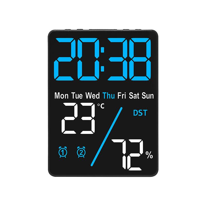 

Новый будильник в подарок многофункциональные цифровые электронные часы будильник с большим экраном простая настройка часы с температурой и влажностью 6662