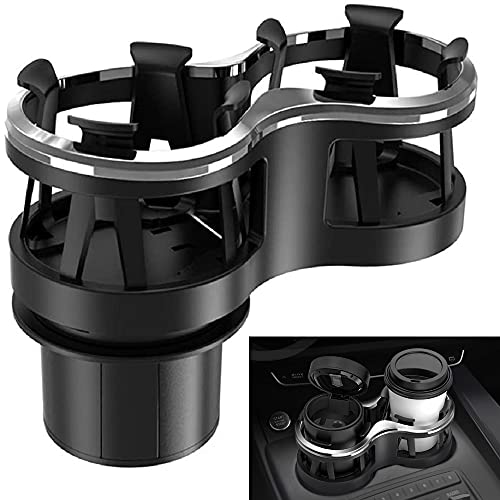 

YuraYura Car Drink Holder, 2 in 1 Round 2 Cup Stand, Height Adjustable, Twin чёрный