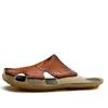 Pantofole da uomo in pelle Sandali da spiaggia antiscivolo Scarpe estive comode Pantofole da uomo Classici Infradito da uomo