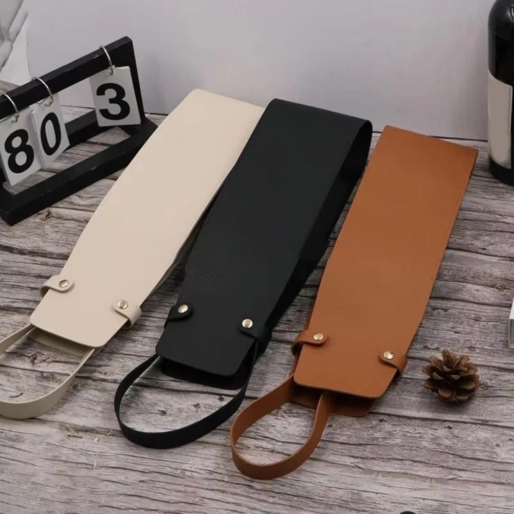 Reusable PU Wine Tote Waterproof Champagne Beer Gift Bags Portable Liquor Bottle Carrier  for Home