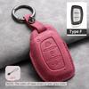 Leather Car Key Case Cover Holder Keychain Protector Shell for Hyundai Ix35 Ix45 Ix25 I10 I20 I30 HB20 Sonata Verna Solaris
