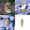 Resin Creative Acorn Deer Antlers Feather Bird Pendant Christmas Decor Props